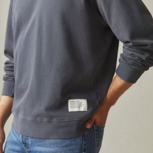 American Giant Vintage Washed Crewneck Sweatshirt Logo Patch 2XL New USA - Picture 4 of 9